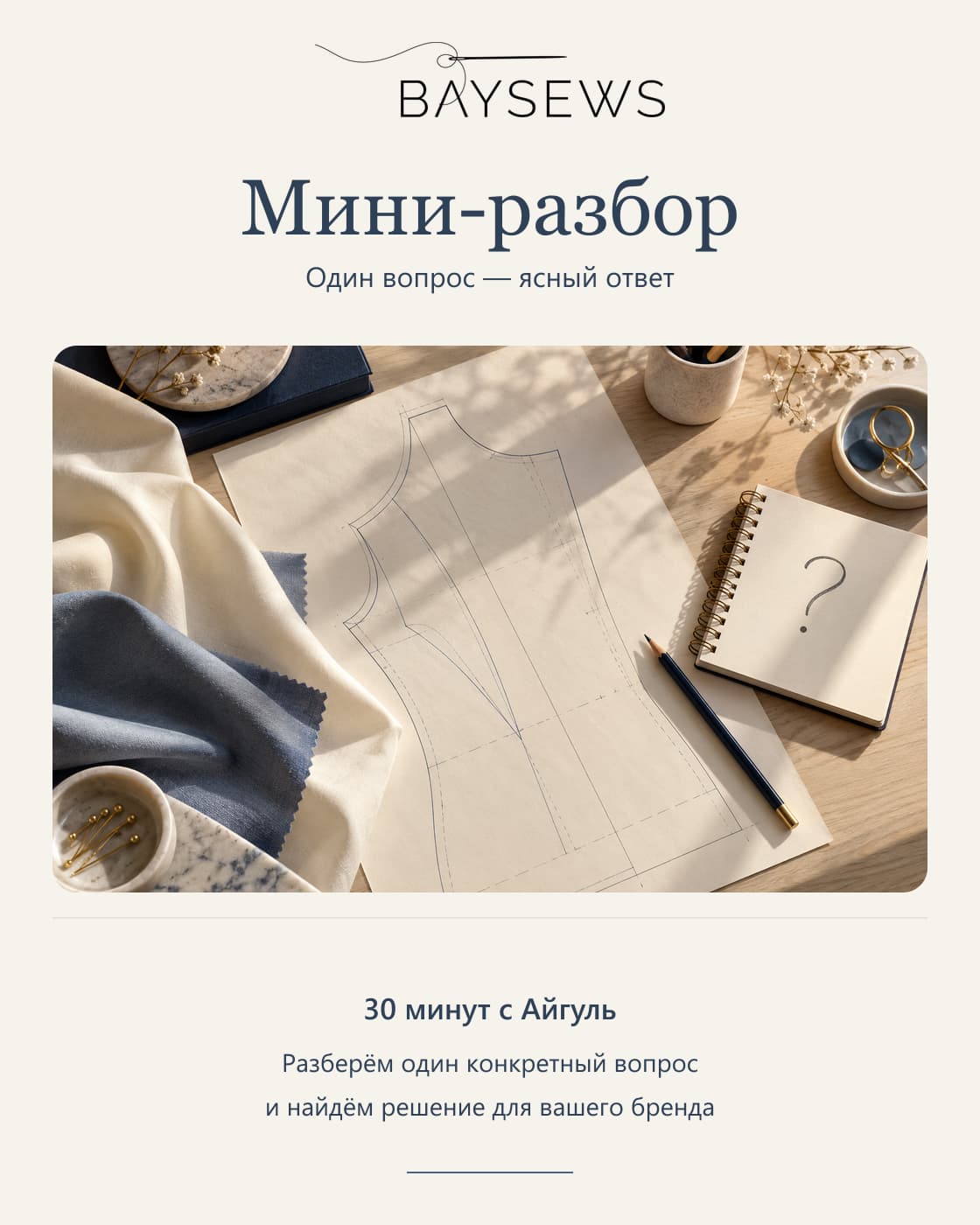 Мини-разбор: 30 минут и один конкретный вопрос.